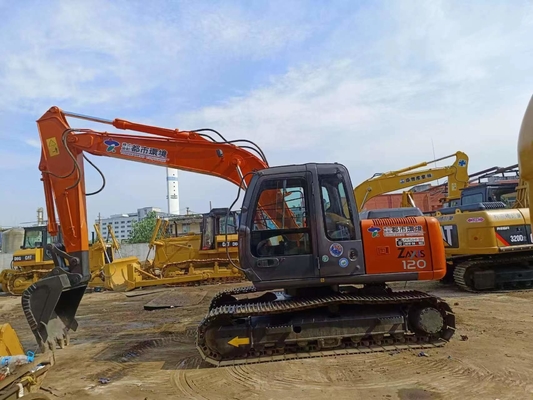 Máy xúc bánh xích thủy lực 12t ZX120 Máy đào Hitachi đã qua sử dụng Trọng lượng làm việc 12200kg