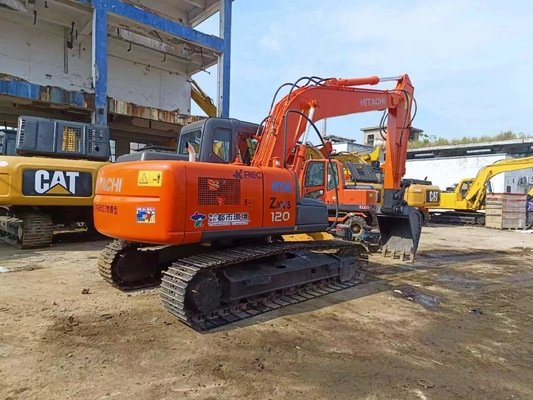 Máy xúc bánh xích thủy lực 12t ZX120 Máy đào Hitachi đã qua sử dụng Trọng lượng làm việc 12200kg