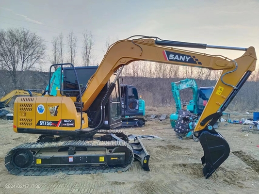 7 tấn sử dụng Sany SY75C máy đào thủy lực với dung lượng xô 0,12 ~ 0,32 m3