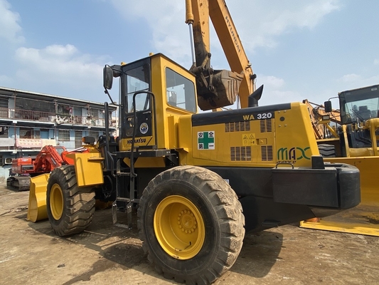 3-5 Tons Komatsu WA320-3 tay thứ hai Loader bánh xe Loader mặt trước sử dụng