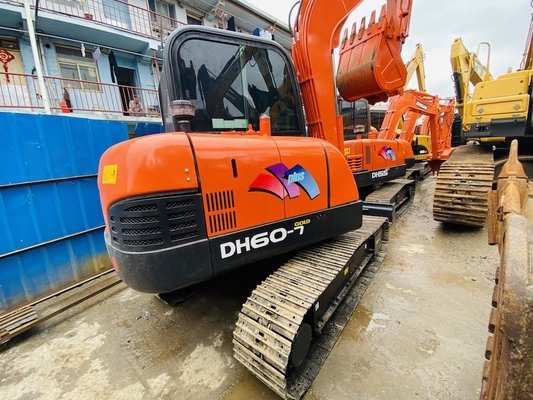 6 tấn nguyên bản sử dụng Doosan DH60-7 Crawler Excavator tay thứ hai với dung lượng xô 0,09-0,2 m3